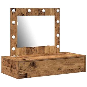 vidaXL Table de Toilette Marron 83 x 40 x 70 cm Bois d'ing&eacute;nierie