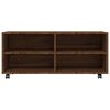vidaXL Meuble TV sur roulettes Chêne marron 90x35x35cm Bois ingénierie