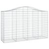 vidaXL Panier de gabions arqu&eacute; 200x50x120/140 cm Fer galvanis&eacute;