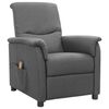 vidaXL Fauteuil de massage inclinable Gris clair Tissu