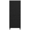 vidaXL Haut Armoire 2 pcs Ch&ecirc;ne noir Bois Agglom&eacute;r&eacute; et Verre