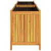 vidaXL Jardini&egrave;re avec doublure 199x38,5x50 cm bois massif d'acacia