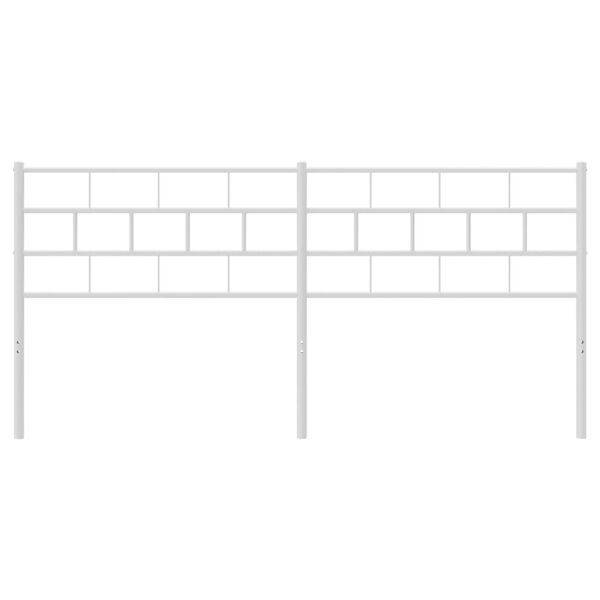 vidaXL Tête de lit métal blanc 200 cm