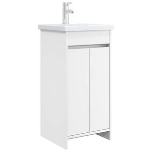 vidaXL Meuble de salle de bain avec &eacute;vier Blanc 42 x 40 x 84,5 cm
