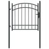 vidaXL Porte de Cl&ocirc;ture EMMEN 100 x 100 cm Acier peint par poudre Gris