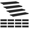 vidaXL Marches d'escalier 16 pi&egrave;ces 90 x 25 x 2 cm Noir