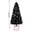 vidaXL Sapin de No&euml;l et flocons de neige LED Noir 150 cm Fibre optique