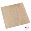 vidaXL Planches de sol 55 pcs Marron 5,11 m&sup2; PVC