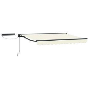vidaXL Auvent r&eacute;tractable &eacute;lectrique Cr&egrave;me et Anthracite 2,5 x 2 m