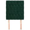 vidaXL T&ecirc;te de lit Vert fonc&eacute; 80x7x118/128 cm Velours
