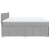 vidaXL Sommier &agrave; lattes de lit avec matelas Gris clair 180x200cm Tissu