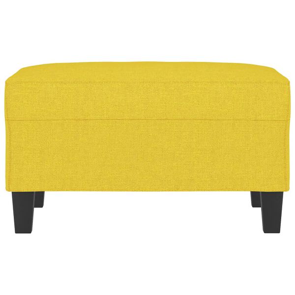 vidaXL Repose-pied Jaune clair 70x55x41 cm Tissu