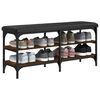 vidaXL Banc &agrave; chaussures ch&ecirc;ne marron 102x32x47 cm bois d'ing&eacute;nierie