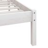 vidaXL Cadre de lit sans matelas blanc bois massif