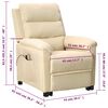 vidaXL Fauteuil de massage Cr&egrave;me Tissu
