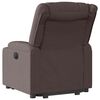 vidaXL Fauteuil inclinable &eacute;lectrique marron fonc&eacute; tissu