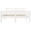 vidaXL Cadre de lit sans matelas blanc bois massif 160x200 cm