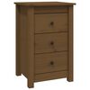 vidaXL Table de chevet Marron miel 40x35x61,5 cm Bois de pin solide