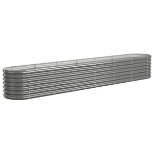 vidaXL Lit sur&eacute;lev&eacute; de jardin Acier galvanis&eacute; 260x40x36 cm gris