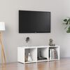vidaXL Meuble TV Blanc 107x35x37 cm Bois d&rsquo;ing&eacute;nierie