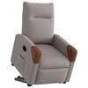 vidaXL Fauteuil inclinable &eacute;lectrique taupe tissu