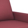 vidaXL Canap&eacute; &agrave; 3 places Rouge bordeaux 180 cm Tissu