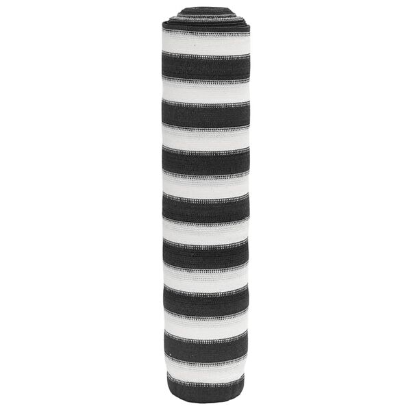 vidaXL Filet brise-vue anthracite et blanc 1,8x50 m PEHD 195 g/m&sup2;