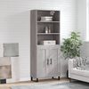 vidaXL Buffet haut Sonoma gris 69,5x34x180 cm Bois d'ing&eacute;nierie