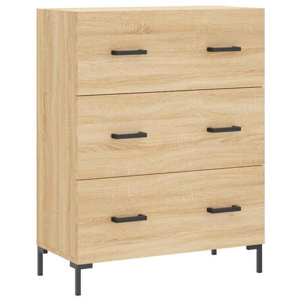 vidaXL Buffet ch&ecirc;ne sonoma 69,5x34x90 cm bois d'ing&eacute;nierie