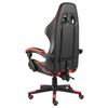 vidaXL Fauteuil de jeux vidéo Noir et rouge Similicuir