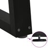 vidaXL Pieds de table &agrave; manger en V 3 pi&egrave;ces Noir 70 x (72-73,3) cm Acier
