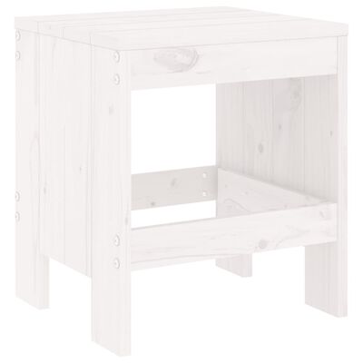 vidaXL Tabourets de jardin lot de 2 blanc 40x36x45 cm bois massif pin