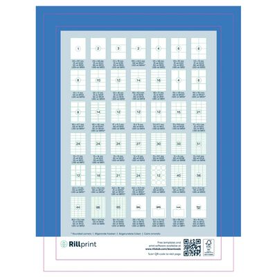 rillprint Étiquettes autocollantes 210x148 mm 1000 feuilles Blanc