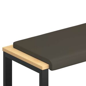 vidaXL Coussin de banc Simili cuir Gris Profondeur 35 cm