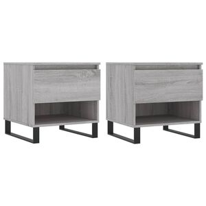vidaXL Tables basses 2 pcs sonoma gris 50x46x50 cm bois d'ing&eacute;nierie