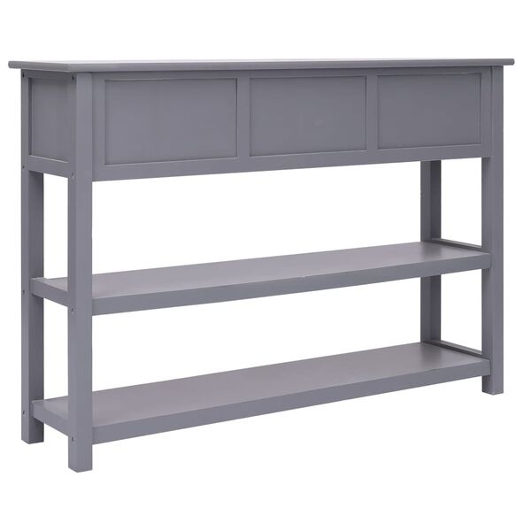 vidaXL Buffet Gris 108x30x76 cm Bois de Paulownia massif