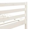 vidaXL Cadre de lit sans matelas blanc bois massif