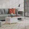 vidaXL Table basse blanc brillant 90x60x35 cm bois d'ingénierie