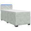 vidaXL Lit de box spring avec matelas et LED Gris clair Simple Velours