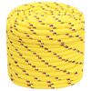 vidaXL Corde de bateau Jaune 18 mm 25 m Polypropyl&egrave;ne