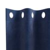 vidaXL Rideaux occultants 2 pcs Bleu foncé 140 x 175 cm Velours
