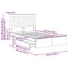 vidaXL Lit de Rangement Blanc 120 x 190 cm Bois d'ing&eacute;nierie