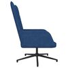vidaXL Chaise de relaxation avec tabouret Bleu Tissu
