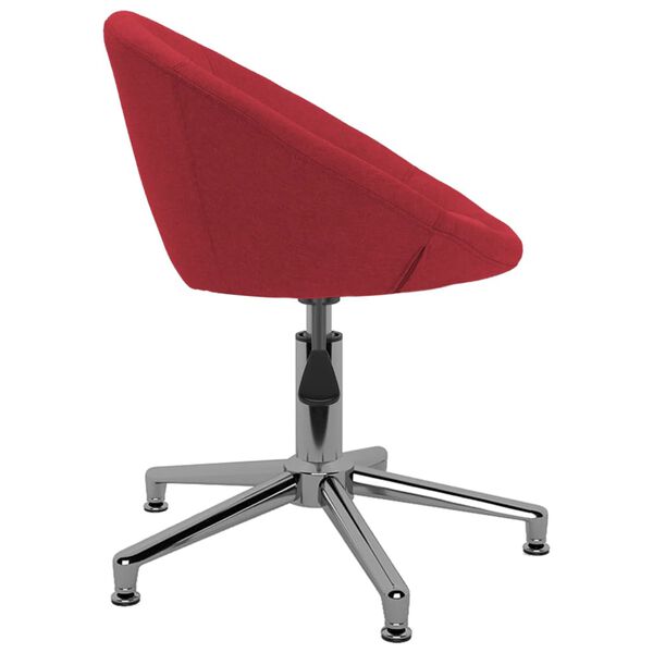 vidaXL Chaises pivotantes &agrave; manger lot de 6 rouge bordeaux tissu