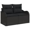 vidaXL Ensemble de Canap&eacute;s avec coussin 8 pcs Noir polyrotin
