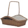 vidaXL Panier &agrave; bois de chauffage avec poign&eacute;e 61,5x46,5x58 cm Marron