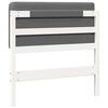 vidaXL T&ecirc;te de lit capitonn&eacute;e Blanc et gris clair 90 cm Pin massif