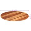 vidaXL Dessus de table bois massif d'acacia rond 15-16 mm 80 cm