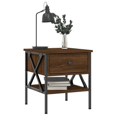 vidaXL Table de chevet chêne marron 40x42x45 cm bois d'ingénierie