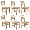 vidaXL Chaises &agrave; manger lot de 6 bois d'acacia massif